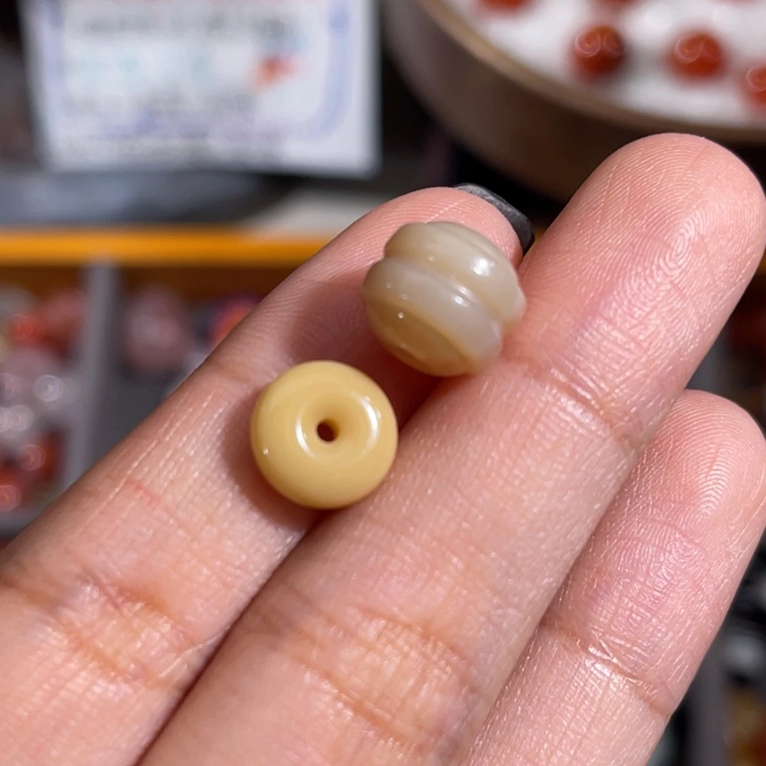 玛瑙/玉髓未镶嵌线轴+面包圈 不换退