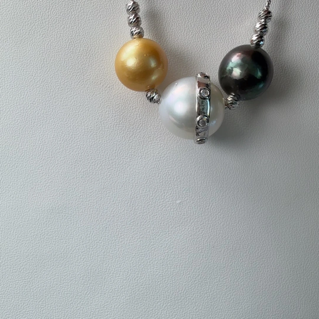 颈饰海水珍珠银S925镶嵌