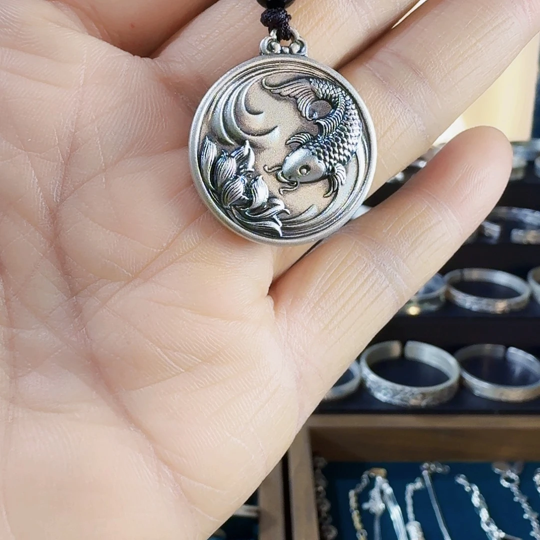 吊坠足银足银百搭项链