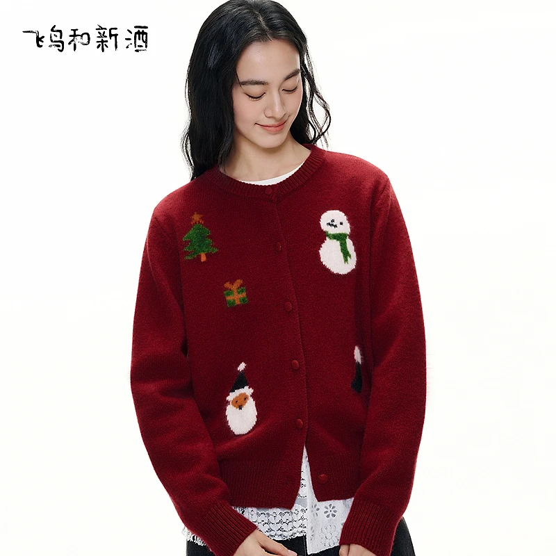 飞鸟和新酒2025冬毛针织衫FD57034204