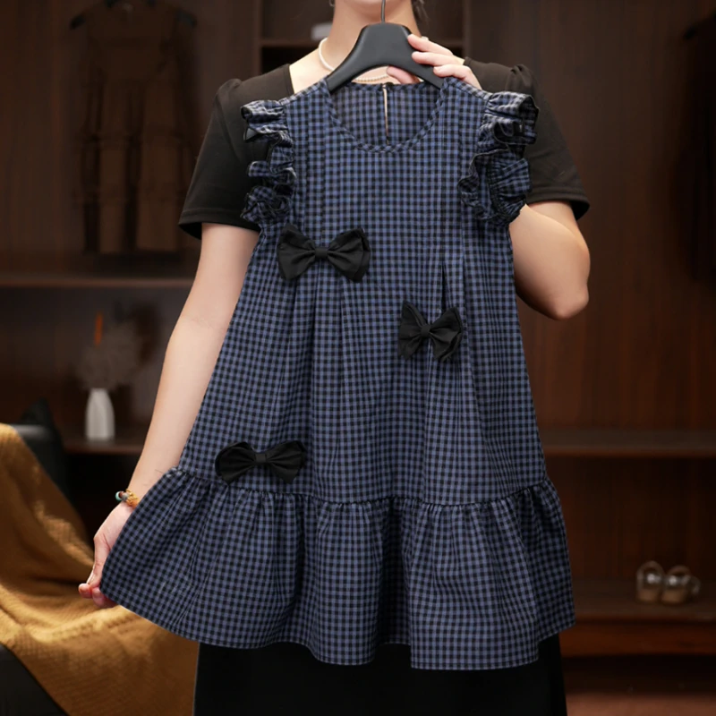 2025【J】夏季女童气质显瘦时尚百搭宽松纯棉小众新款连衣裙H25015