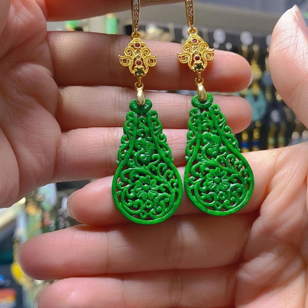 未镶嵌翡翠耳饰翡翠