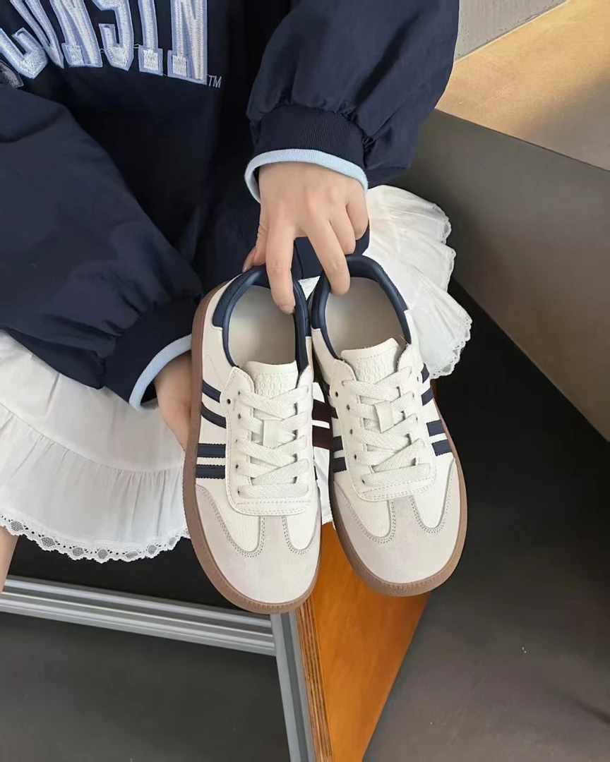 早秋新品！单层皮平底百搭德训休闲鞋1-337