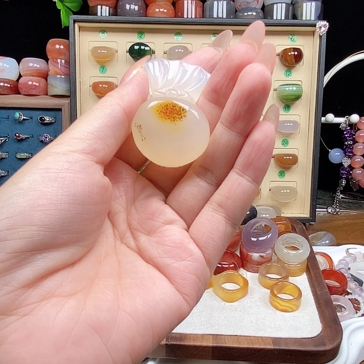 合金戒指玛瑙/玉髓*️****