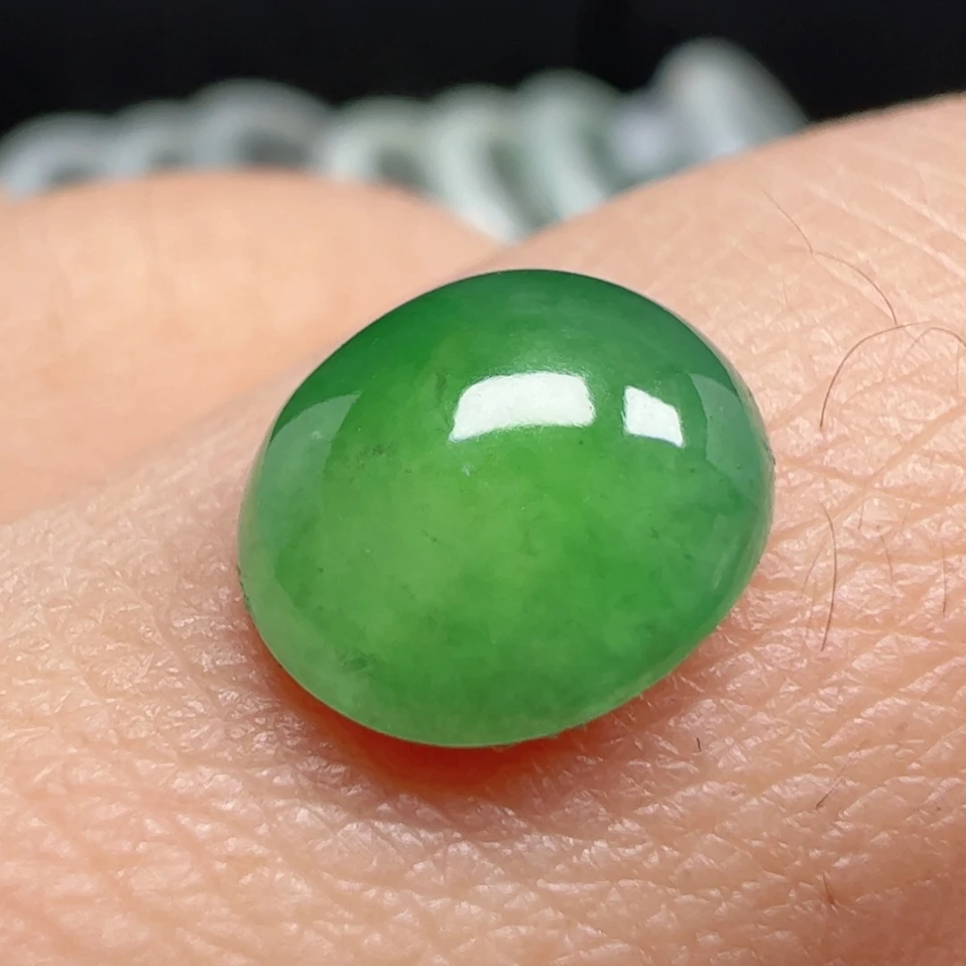 翡翠未镶嵌耳饰蛋面