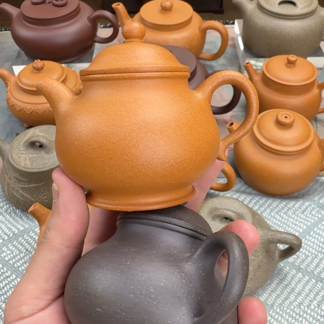 紫砂茶壶潘壶 金黄段 130cc 送瑕疵 一个