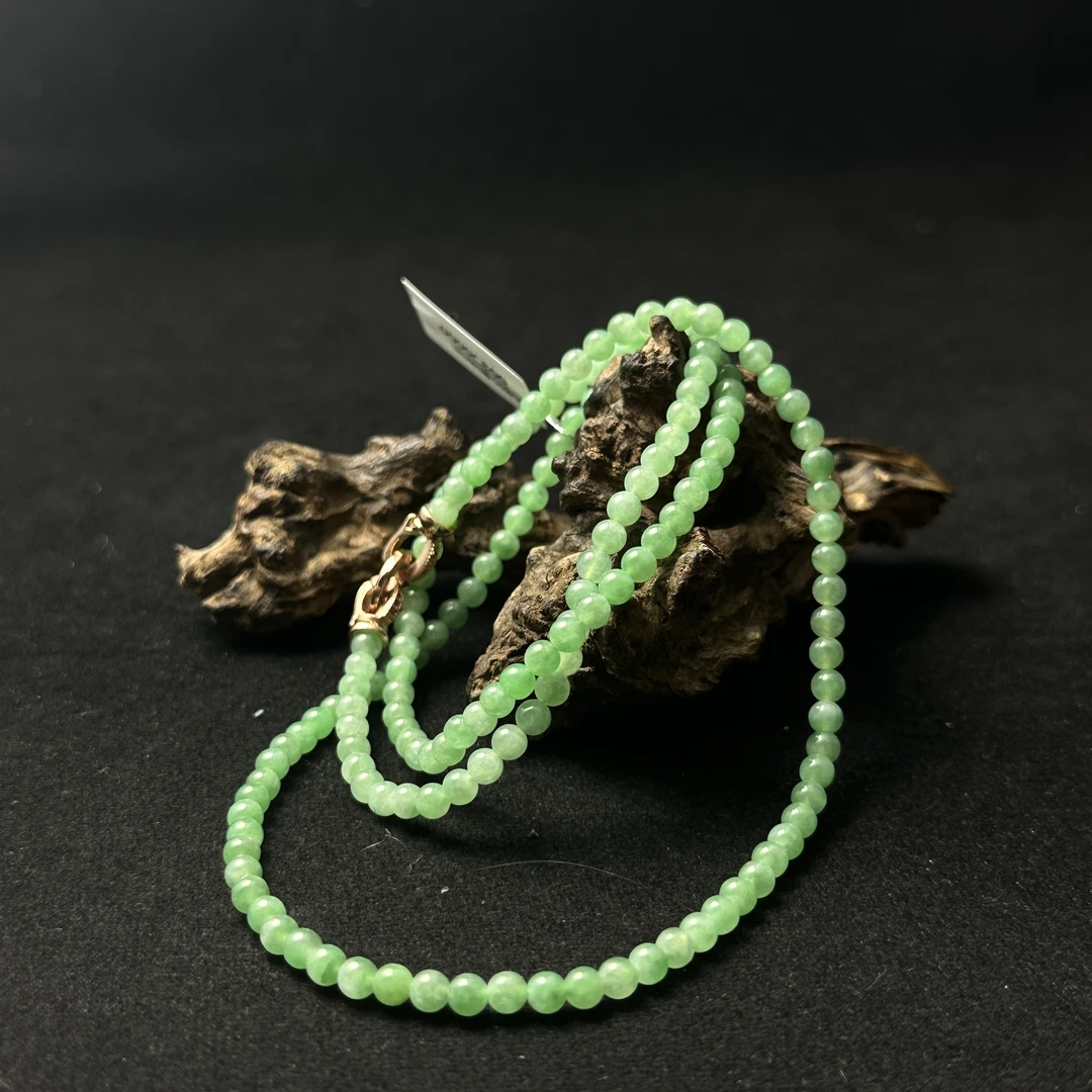 【诚翠拍品第一百一十八期午】翡翠71珠串YZY5039