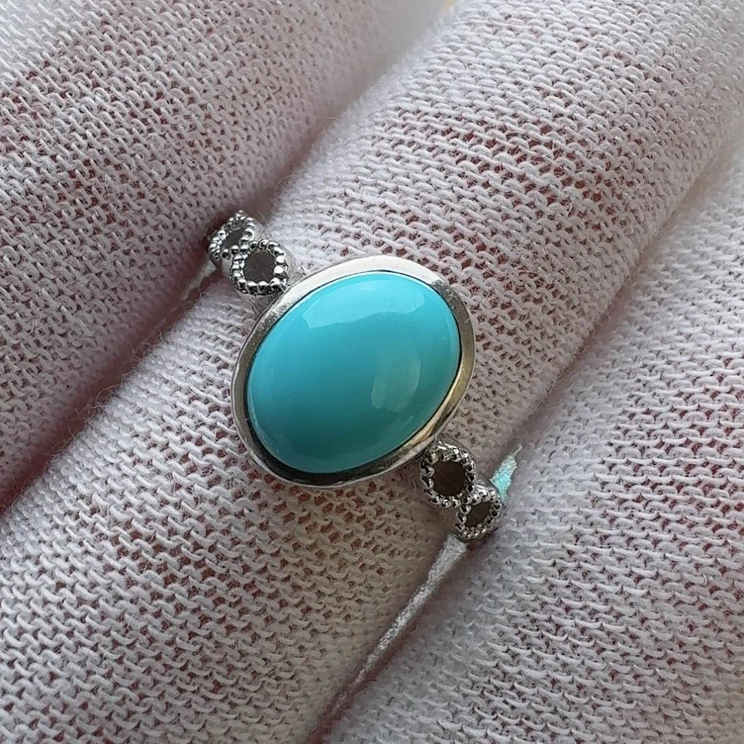 绿松石珠宝奇石银S925镶嵌