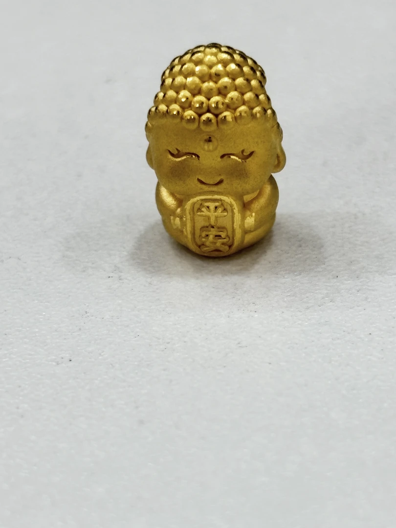 足金999佛头转运珠寓意美好