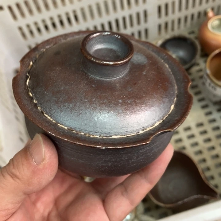 柴烧杯子与宝瓶大放漏