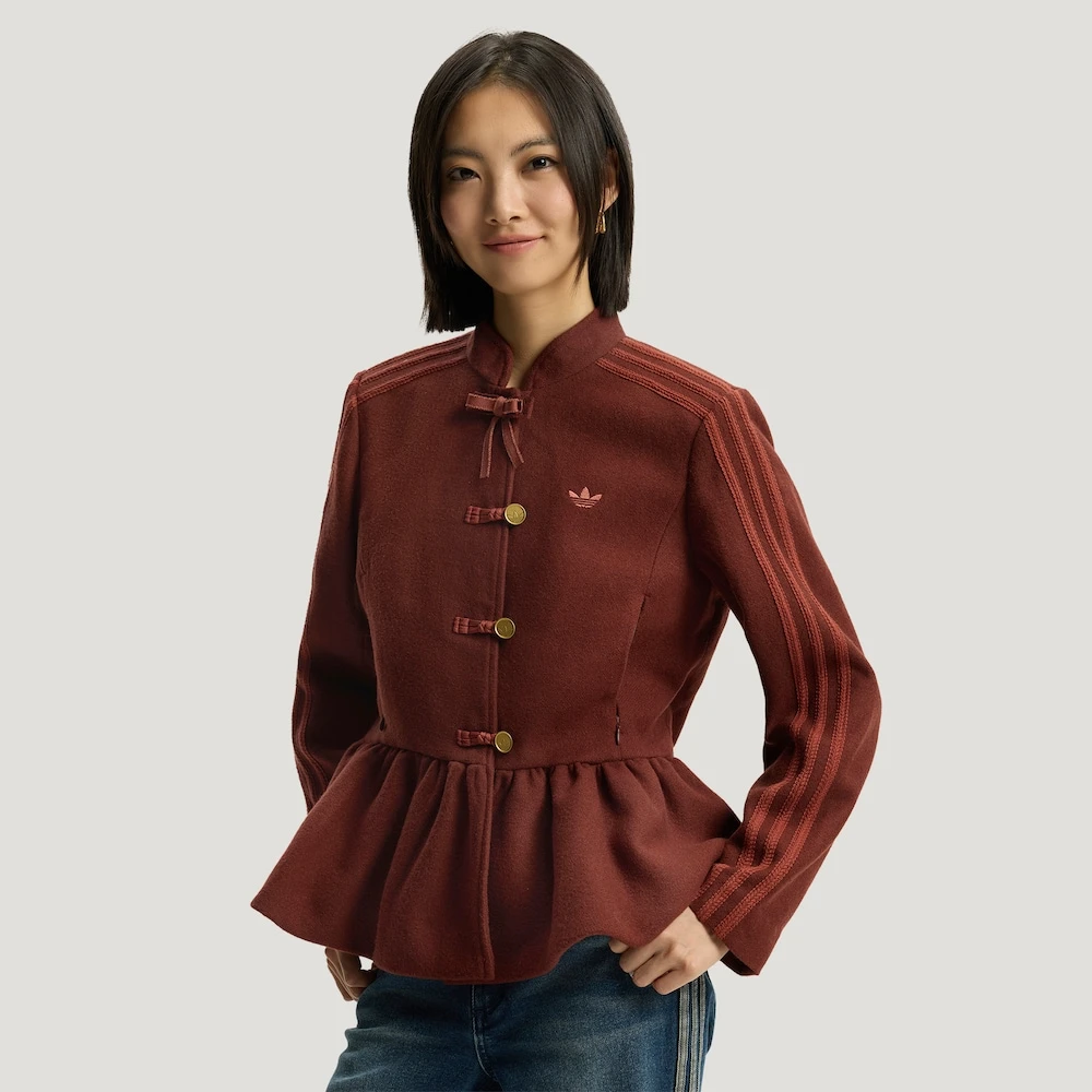 ADIDASNEW YEAR JACKET新中式花苞收腰运动修身夹克KR5068/69 Y