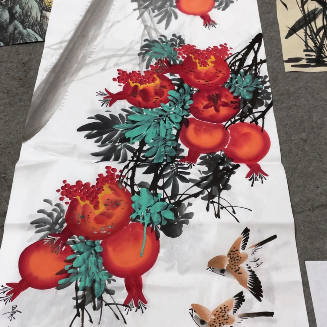 国画国画作者画心一张