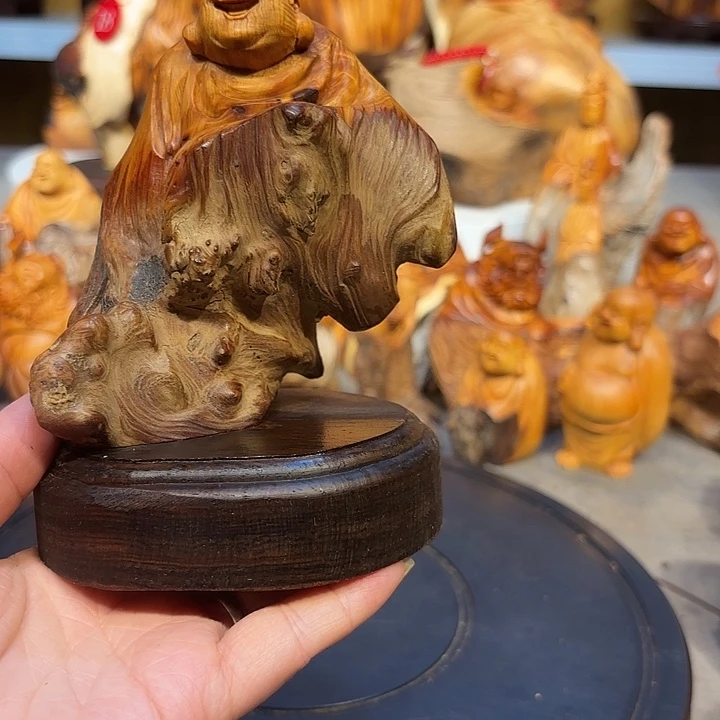 柏木太行崖柏弥勒佛