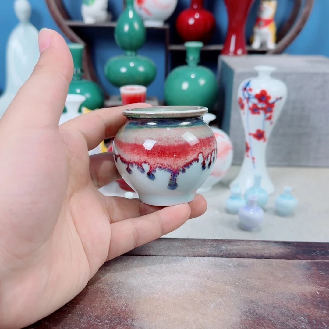 陶瓷手工小花器摆件