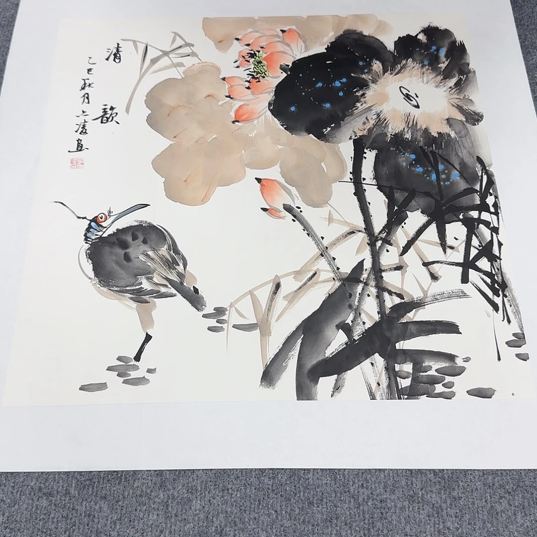 国画纯手绘山水花鸟