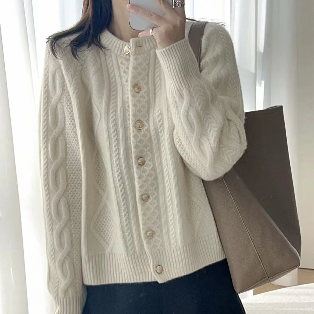 欧洲站重磅加厚8934时尚复古麻花新款