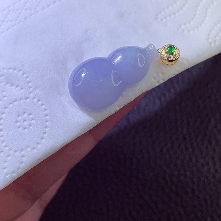 颈饰18K金镶嵌翡翠翡翠