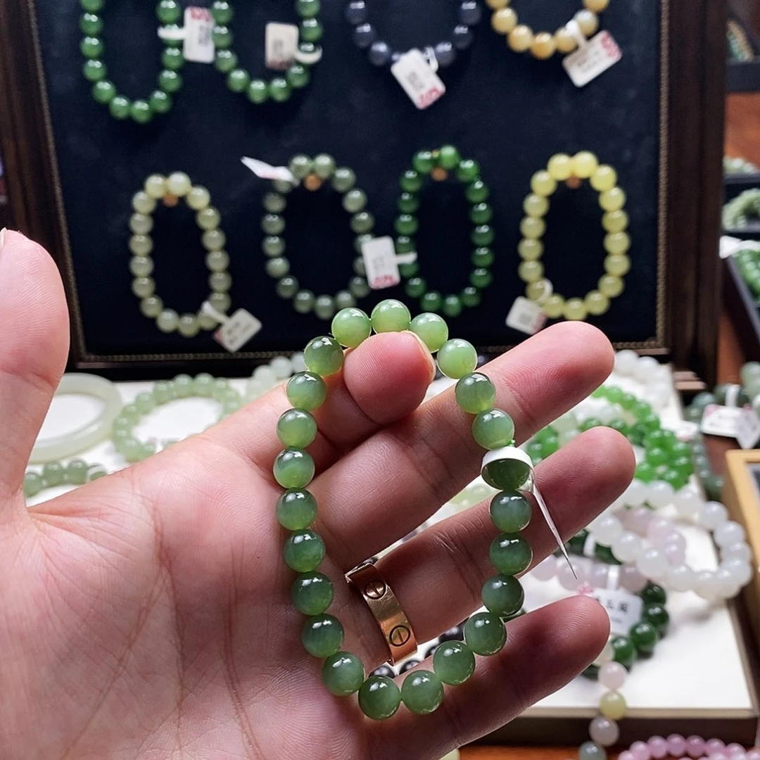 手链未镶嵌和田玉（糖玉）碧玉8