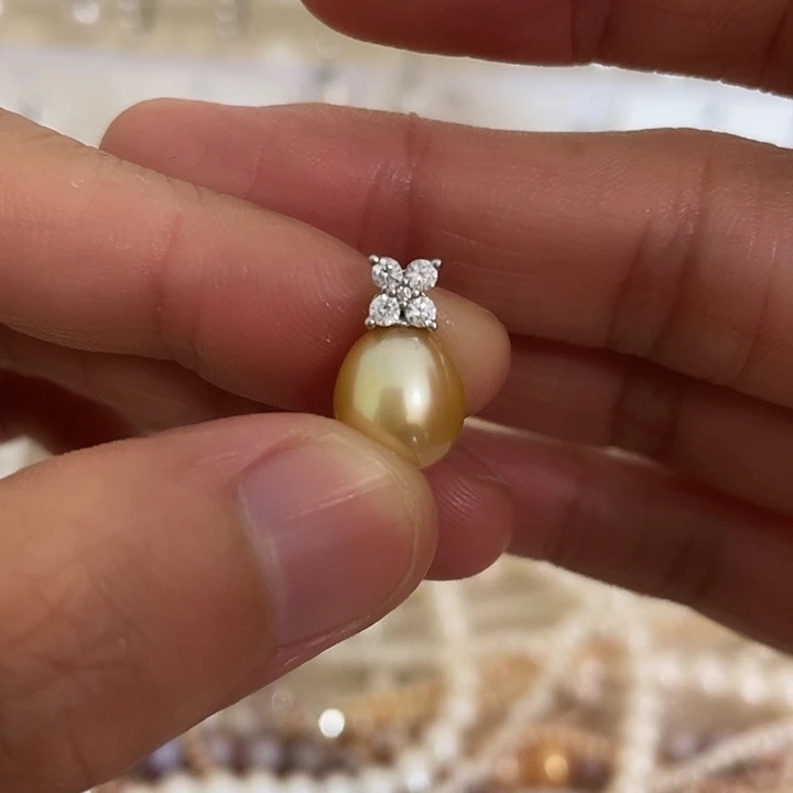 淡水珍珠银S925镶嵌颈饰