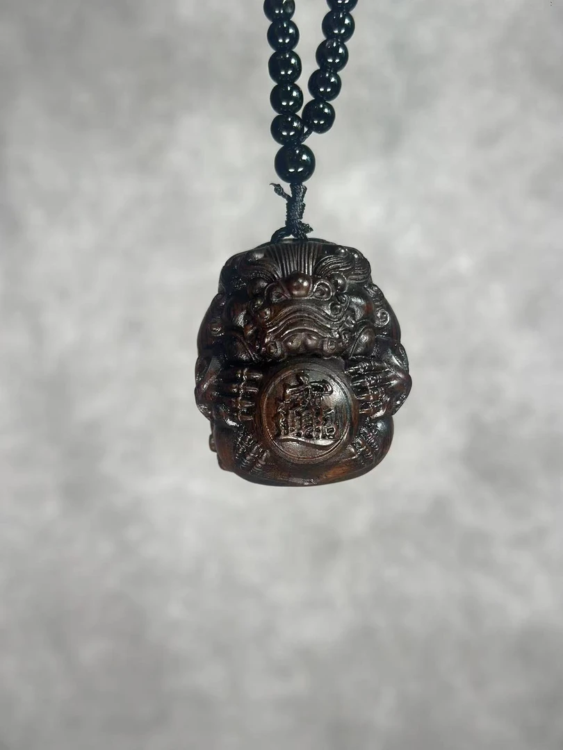 如意貔貅大白）赠送手把绳手把件正区精工原木