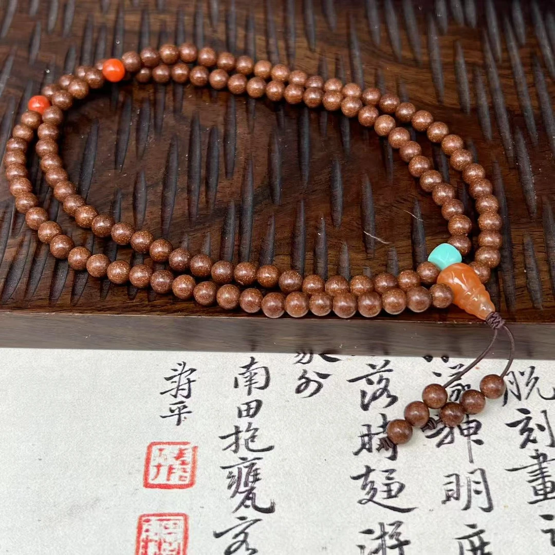 非金属木质手链 【北野珠宝】鹅梨合香珠多圈手串-B70H-137【6mm 】