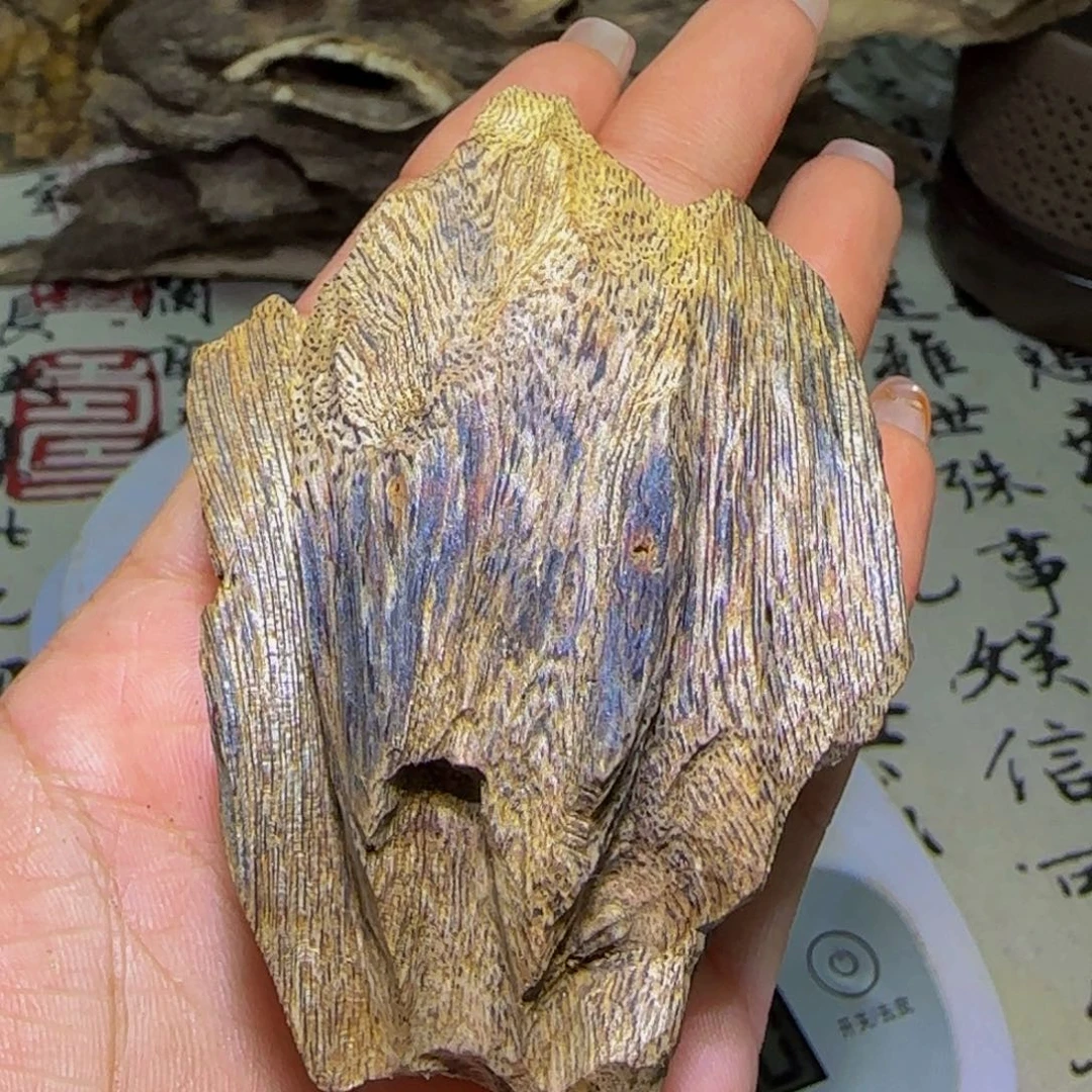 沉香沉香碎屑新****生沉香奇楠蓝宝石老料39克