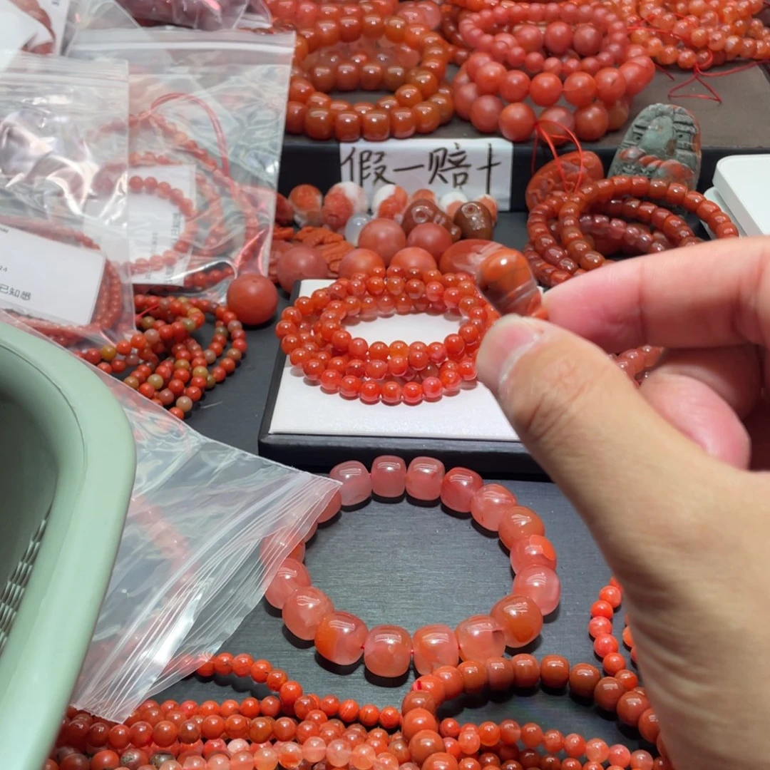 南红玛瑙手链未镶嵌T***4