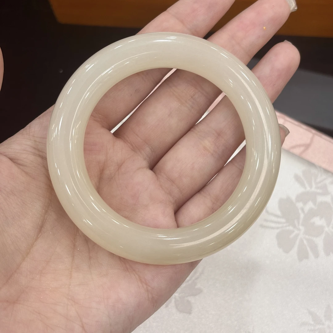 【小张严选】YDY 和田玉藕粉手镯 10*10mm 多样发其一