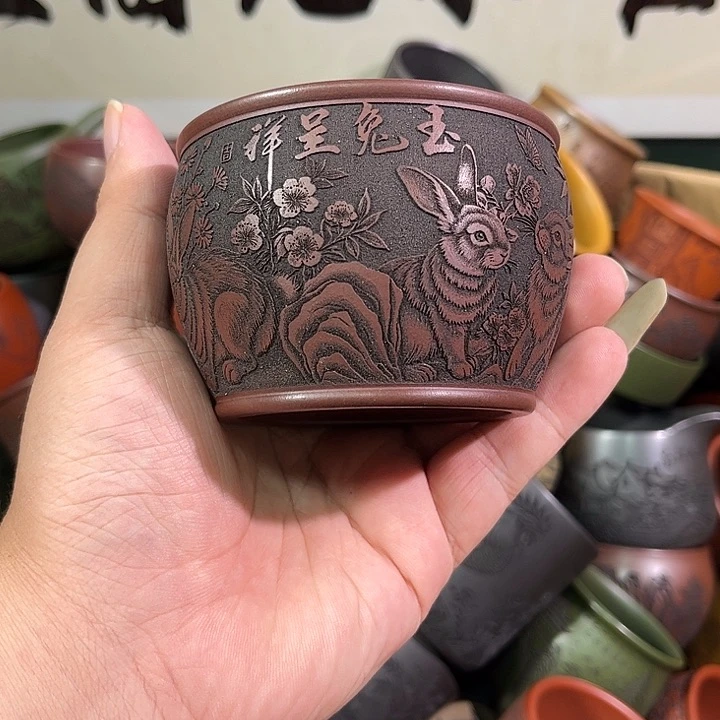 茶杯紫砂全手工紫砂主人杯