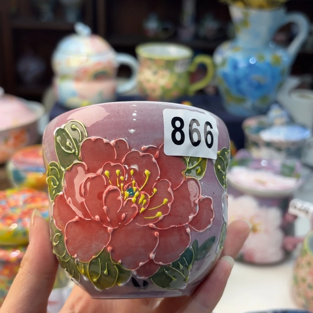 瓷片景德镇手绘高温釉下彩陶瓷茶具