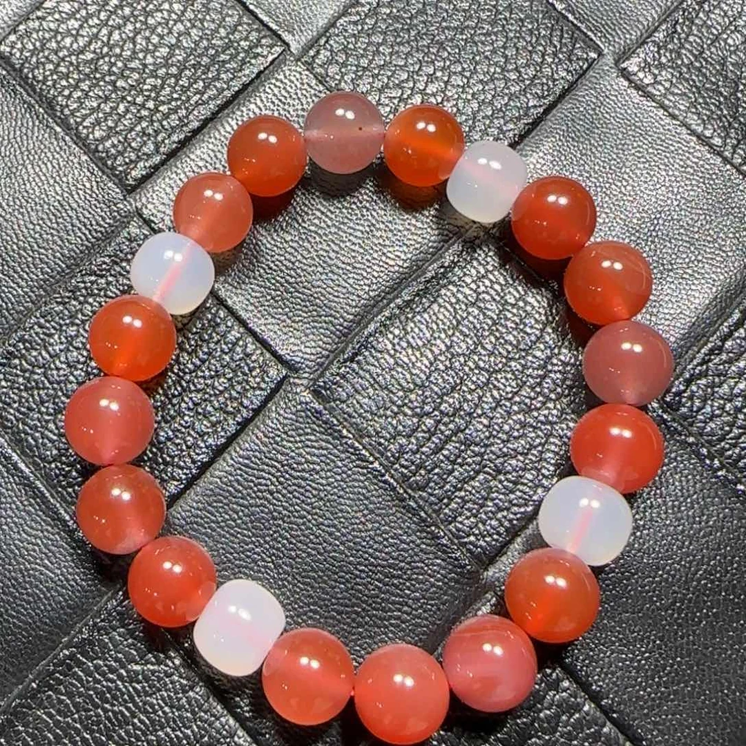 南红玛瑙未镶嵌手串9.5mm+