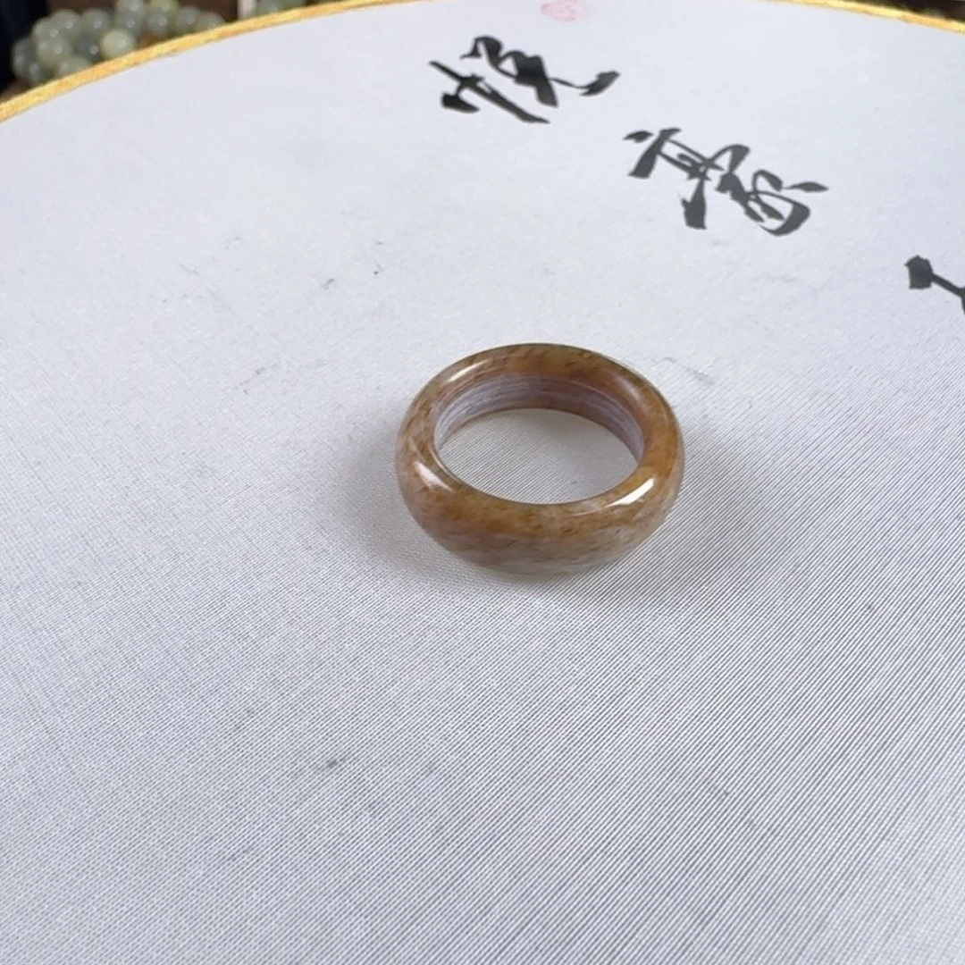 和田玉戒指未镶嵌竹*由