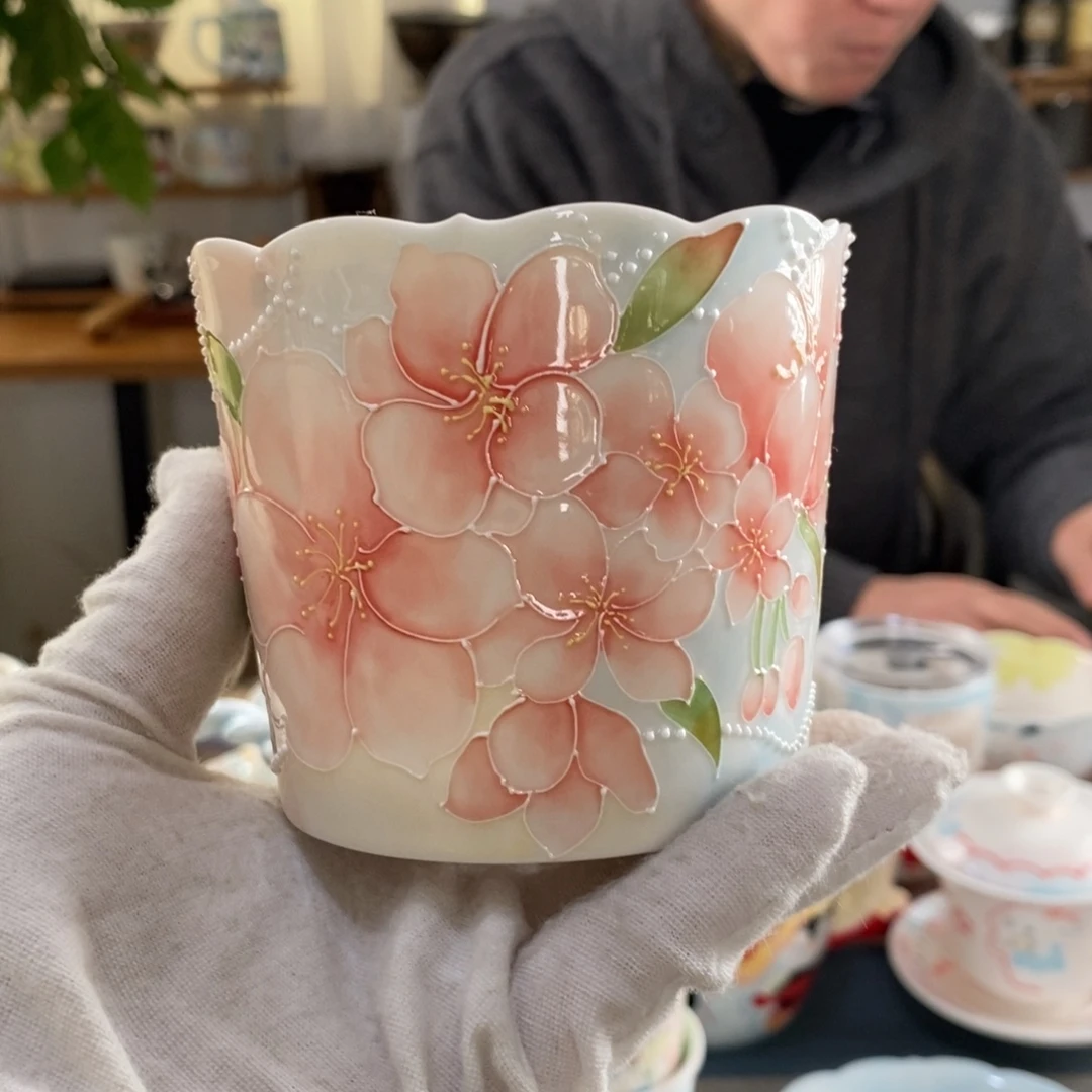 B****瓷片景德镇釉下彩手绘