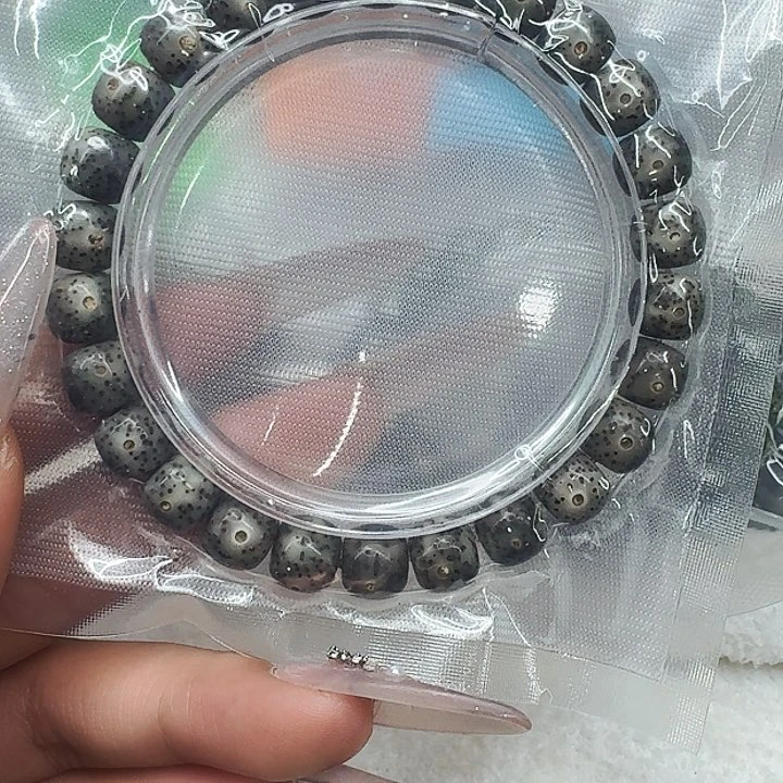 星月菩提手串334高端黑灰星月98桶单圈