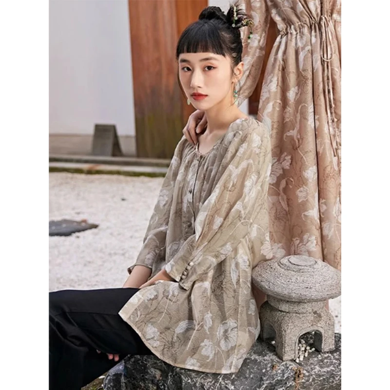 34071【觅系列】小清新碎花雪纺衬衫33MX257A198