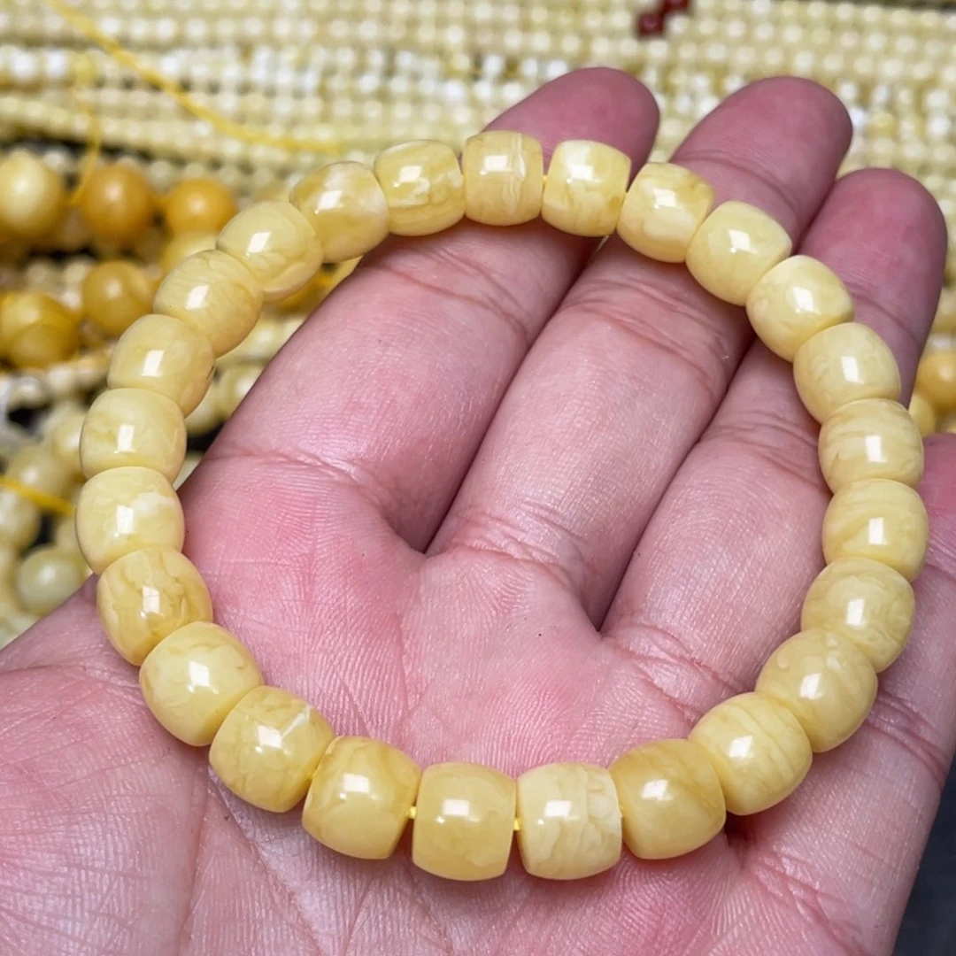 蜜蜡裸石未镶嵌蜜蜡手串9.3mm