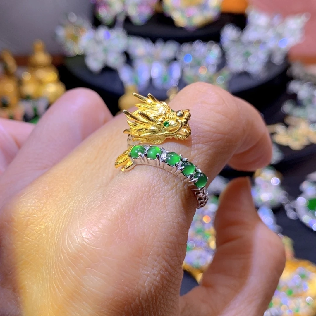 翡翠银S925镶嵌项圈天然