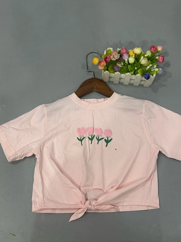 夏季家居服短袖森系韩版夏款圆领短款上衣排汗女童女宝
