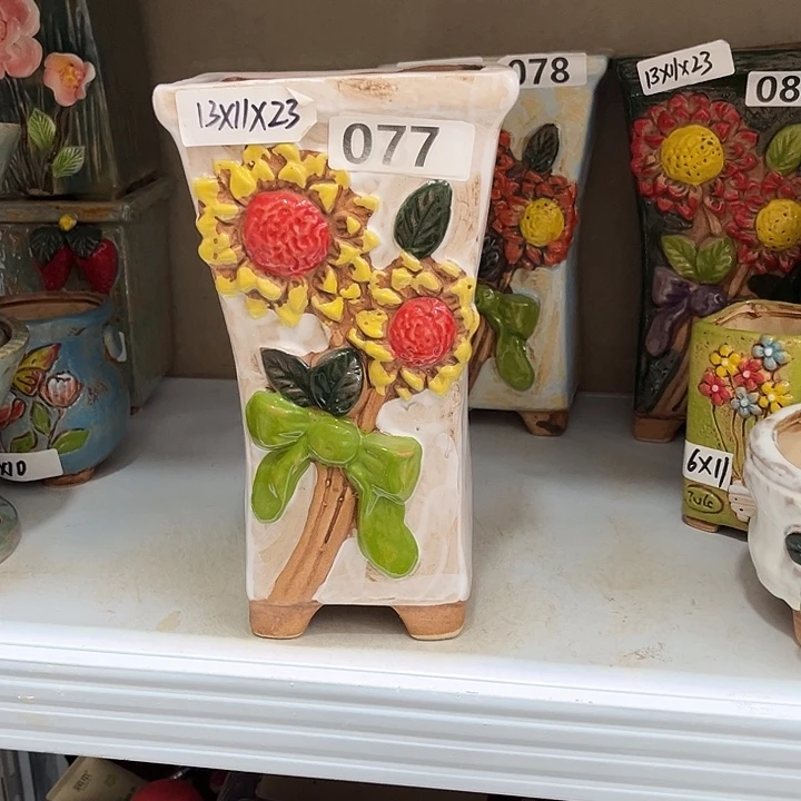 紫砂花盆粗陶材质多肉花盆