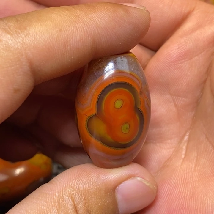 玛瑙/玉髓战国红桶珠未镶嵌一***身