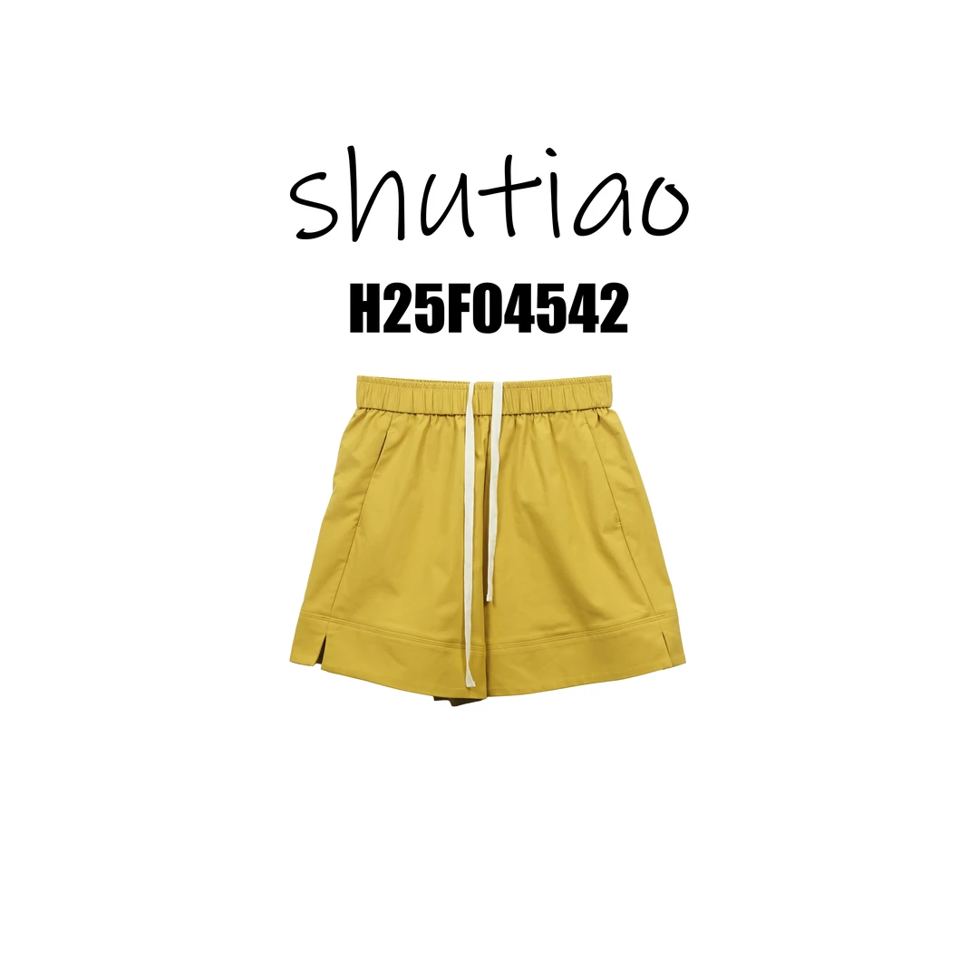 【SHUTIAO】2025夏季：新款小众设计款短裤H25F04542