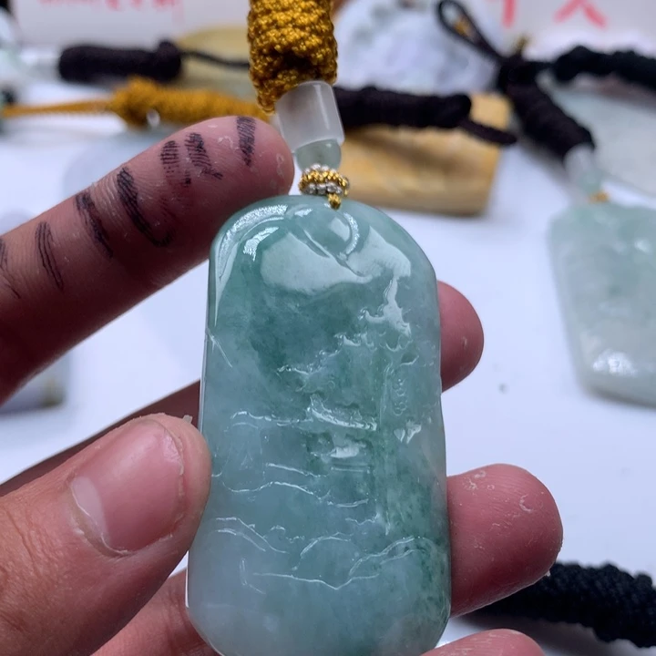 颈饰未镶嵌翡翠保真天然a货翡翠