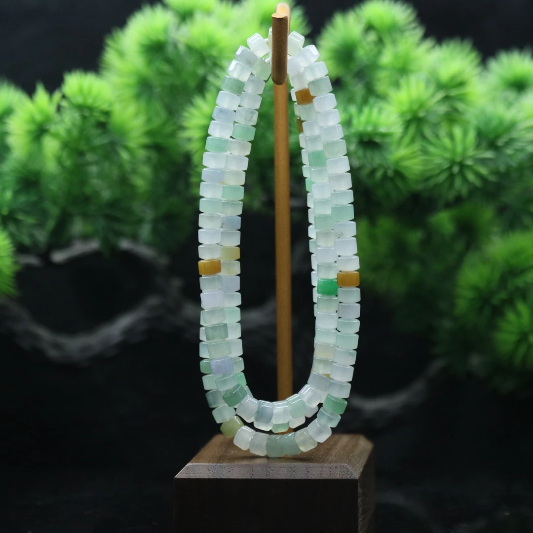 FC48天然缅甸翡翠A货珠链/701376/保利厦门拍卖