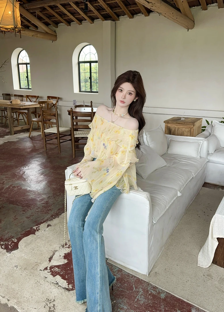 冰冰●「一穿就爱」夏季时尚气质百搭法式休闲减龄牛仔裤JJC5NZK0928