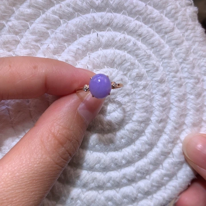 翡翠戒指未镶嵌红紫戒指