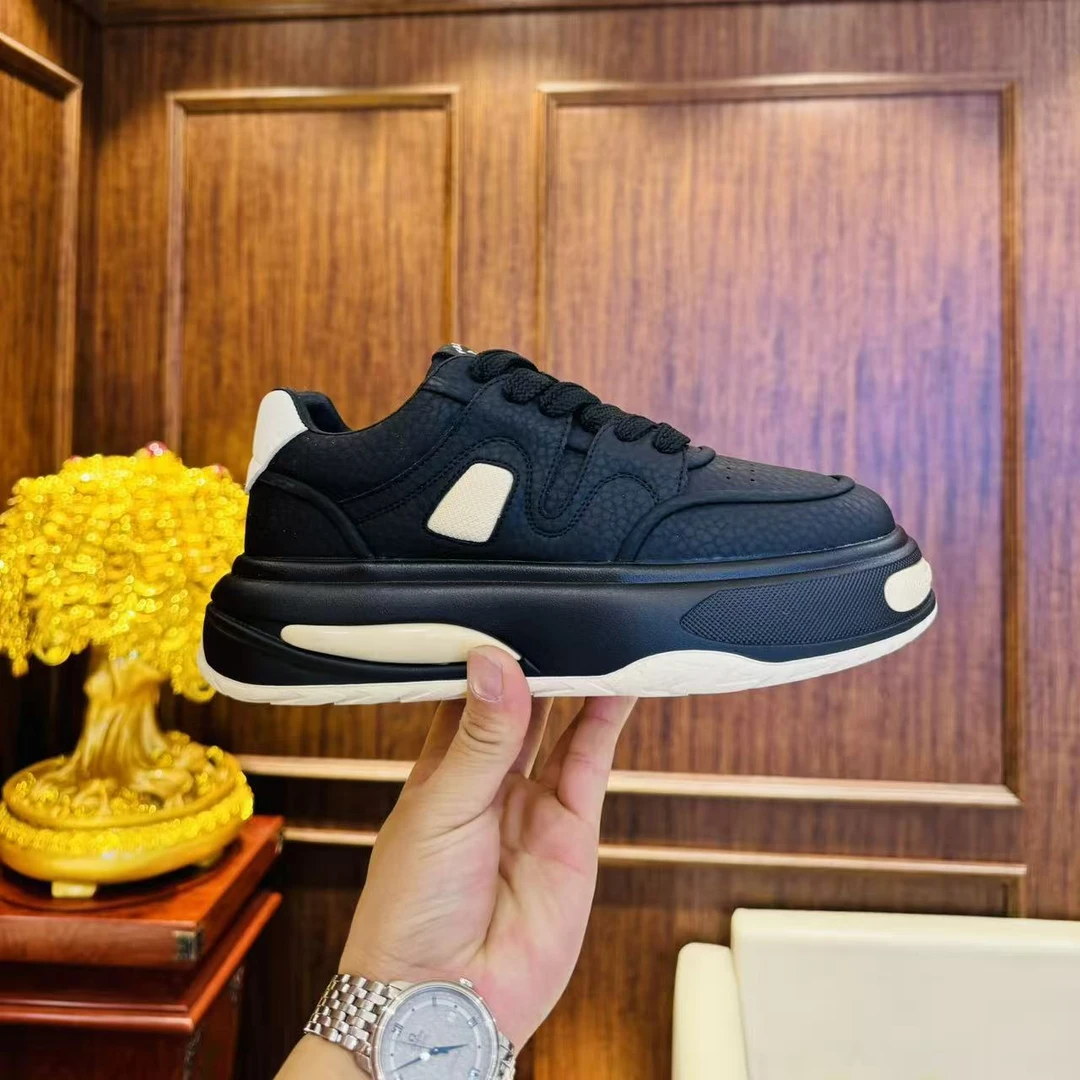 707-122冬季新款男士加绒保暖厚底内增高时尚百搭运动休闲老爹鞋