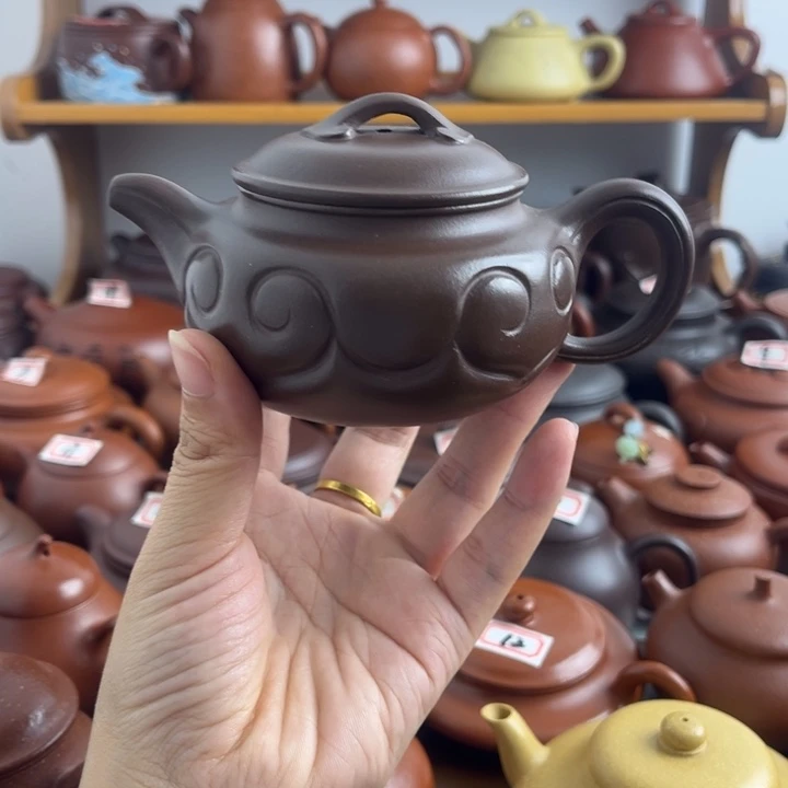茶壶紫砂180cc紫泥半手微瑕