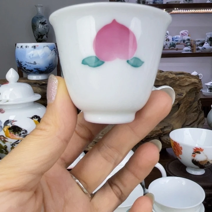 杯主人杯手绘釉下彩