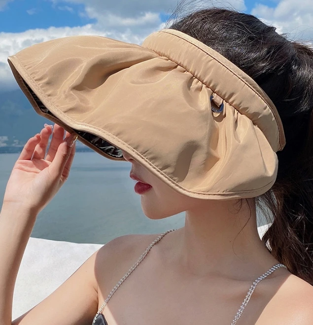【杨发发专属】大帽檐夏季骑车空顶防晒帽女太阳帽遮脸颜色随机