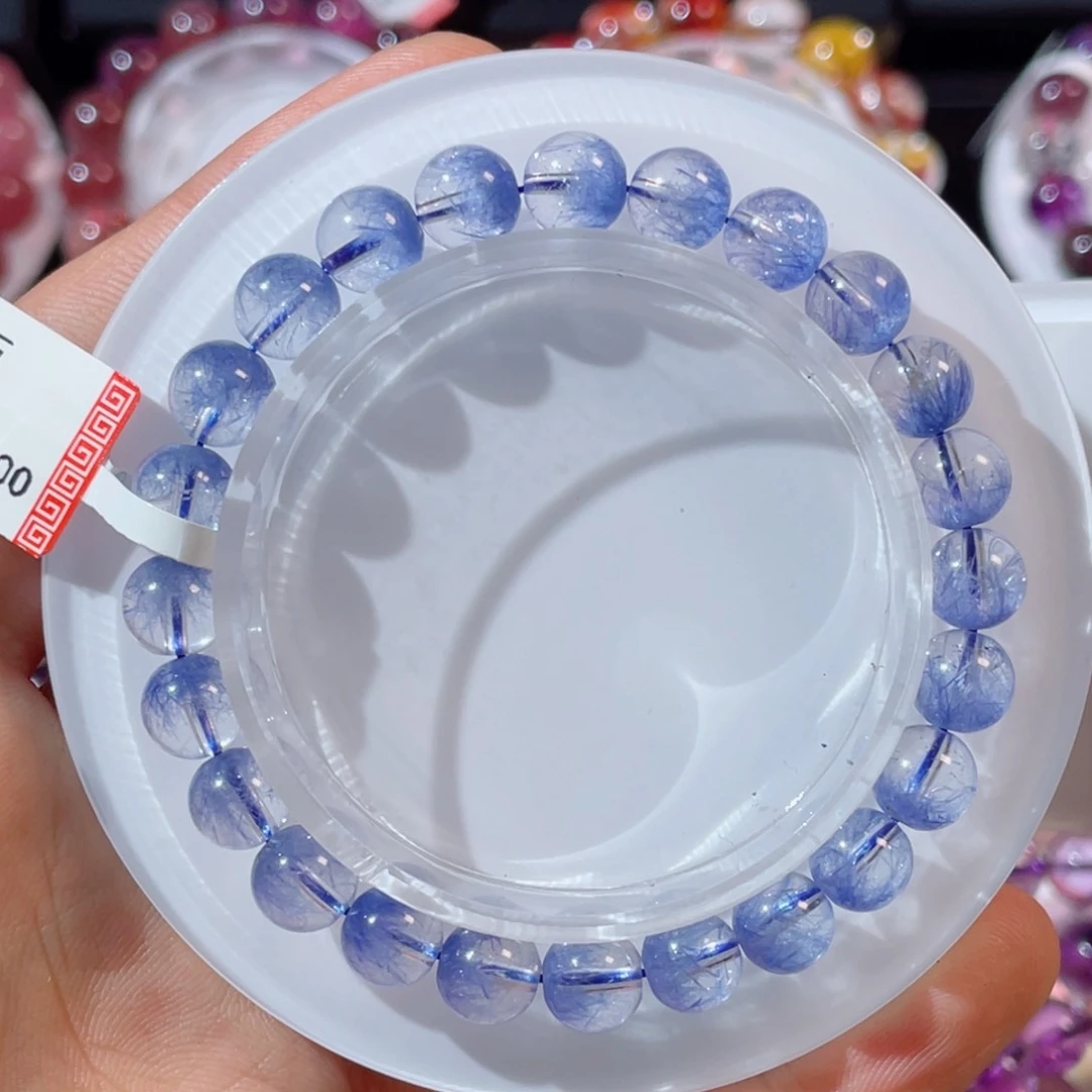 未镶嵌手链水晶蓝线石7.7